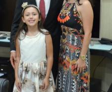 Novo Procurador Everson da Silva Biazon com esposa e filha