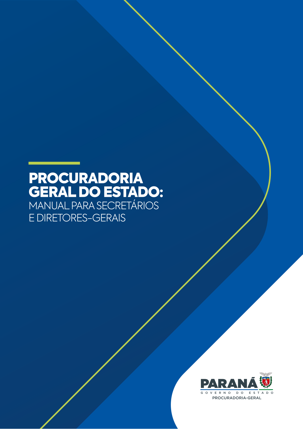Capa Manual da PGE para Secretários e Diretores-Gerais