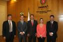 Diretor-geral da PGE, Joel Samways Neto; Ítalo Medeiros Cisneiros; Rafael  Costa Santos; chefe de gabinete da PGE, Lilian Didoné Calomeno; procurador-geral do Estado, Paulo Sérgio Rosso.