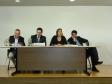 Da esquerda para a direita: Dr. Celso Silvestre Grycajuk - Procurador-chefe da PRE/PGE, Dr. Luiz Henrique Sormani Barbugiani - Procurador-chefe da CEJ/PGE, Dra. Andrea Margarethe - Procuradora atuando no núcleo jurídico da PGE na SEED, Dr. Felipe Barreto Frias - Procurador da PRE/PGE.