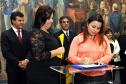 Governador Beto Richa, recebe coletânea de cadernos orientadores para a contratação de obras e serviços de engenharia, assina protocolo de intenções entre a Secretaria de Estado da Infraestrutura e Logística e IPARDES - Instituto Paranaense de Desenvolvimento Econômico e Social, termo contratual entre a Secretaria de Estado da Infraesetrutura e Logística e TECPAR - Instituto de Tecnologia do Paraná, anúncia o pagamento do primeiro lote de precatórios de pequeno valor, entrega ao Tribunal de