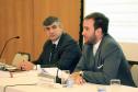 Procurador-chefe da Procuradoria Administrativa e coordenador da Mesa, Roberto Nunes de Lima Filho, e advogado e professor Sandro Gilbert Martins