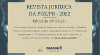 cartaz do edital da revista pge 2022