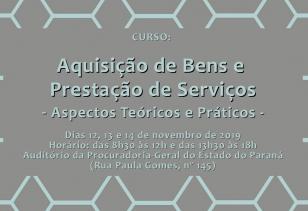 cartaz evento aquisição de bens