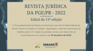 cartaz do edital da revista pge 2022