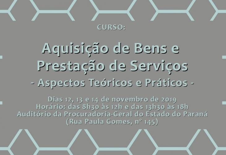 cartaz evento aquisição de bens