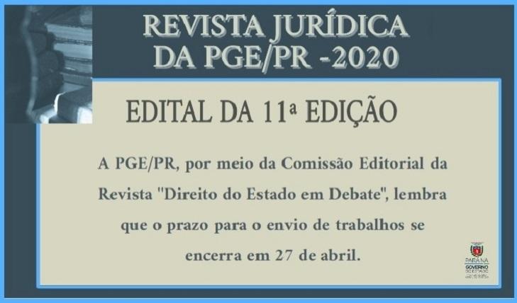 Cartaz edital da revista prazo final