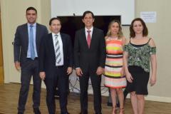 Diretor-geral Brúalio Cesco Fleury, Procurador-geral Sandro Kozikoski, novo Procurador Everson da Silva Biazon, futura Procuradora-geral Letícia Ferreira da Silva e a Chefe de Gabinete Paula Schmitz de Schmitz