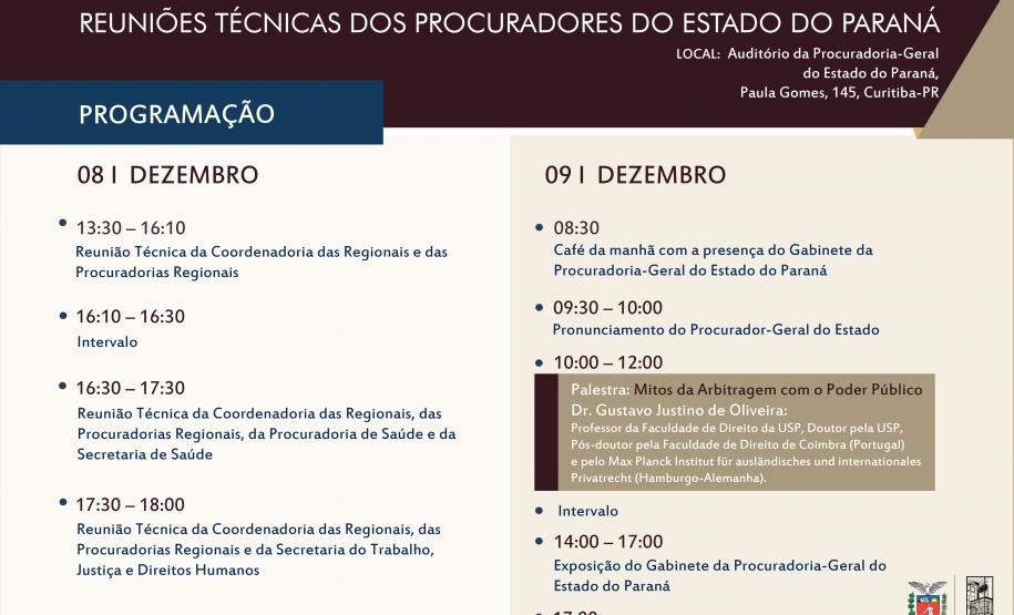 Reuniões Técnicas dos Procuradores do Estado do Paraná- 2016