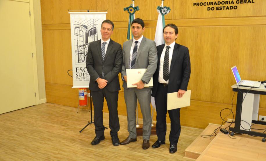 Controlador-geral do Estado Carlos Eduardo de Moura, Ministro da CGU Wagner de Campos Rosário e Procurador-geral do Estado Sandro Kozikoski