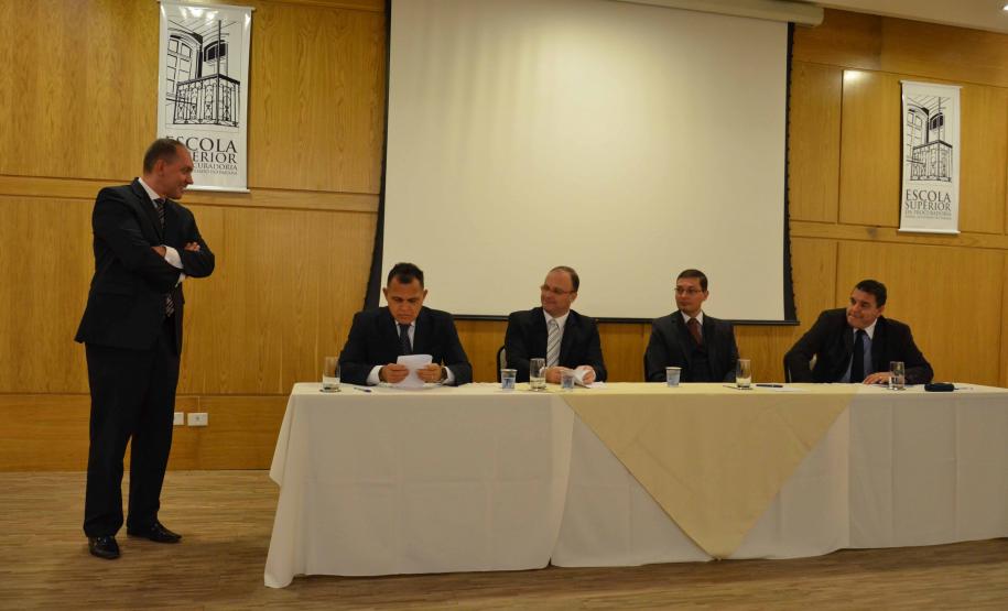Procurador Geral do Estado, Dr.Julio Cesar Zem Cardozo, Procuradores do Estado Manoel Caetano Ferreira Filho e Eroulths Cortiano Junior e Desembargador Adalberto Jorge Xisto Pereira