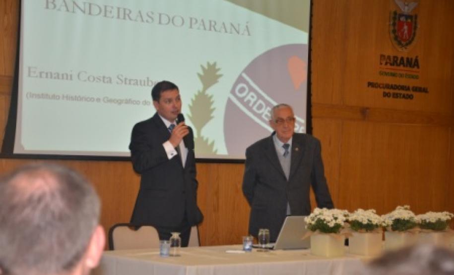 Dr.Kunibert Kolb Neto, Procurador-Chefe do Centro de Estudos Jurídicos e Prof.Ernani Straube